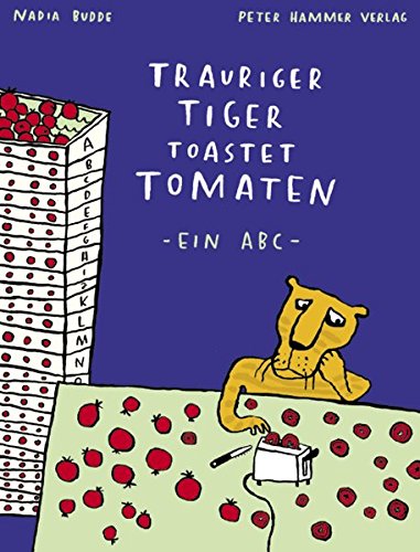 Trauriger Tiger toastet Tomaten