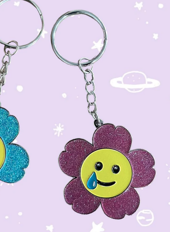 Flower Schlüsselanhänger Pink Blume 