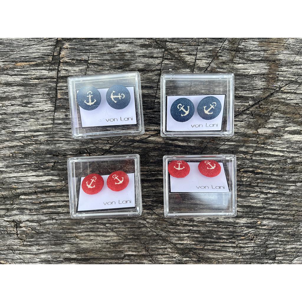 Anstecker Anker Rot oder Blau