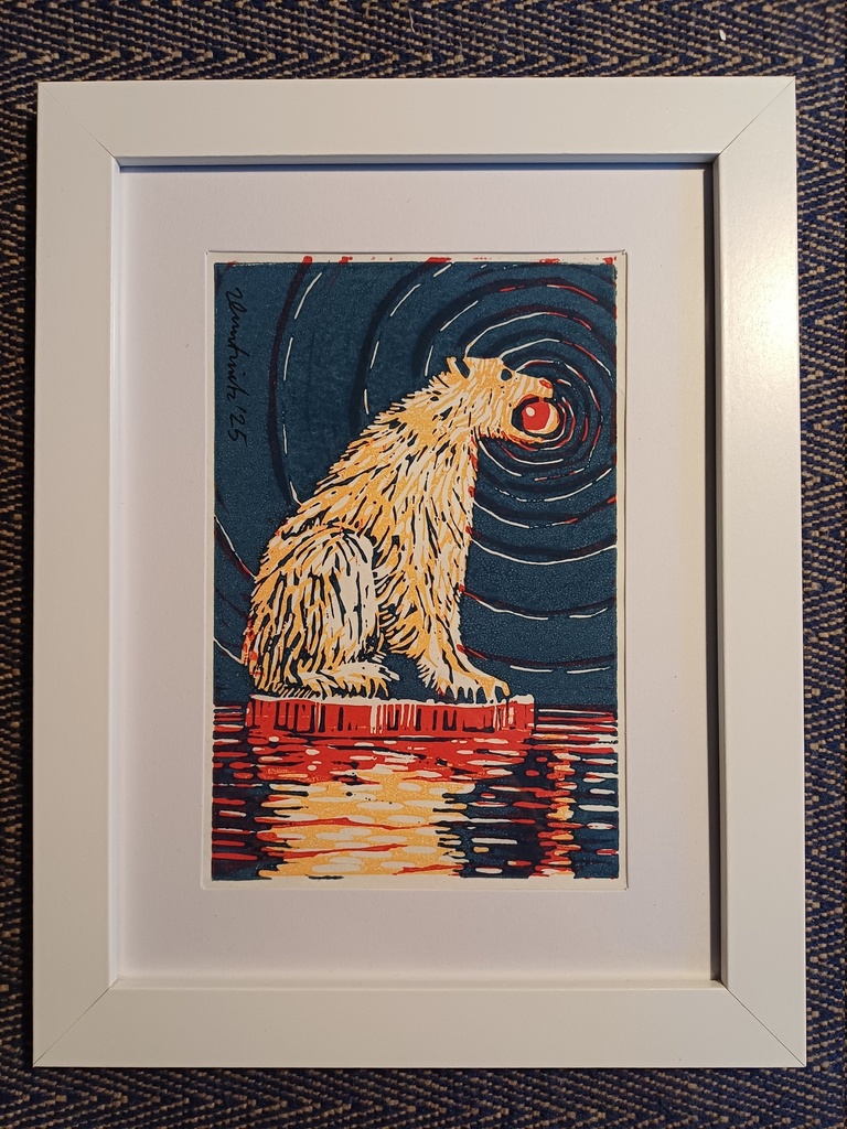 Letzte Scholle Linolschnitt 