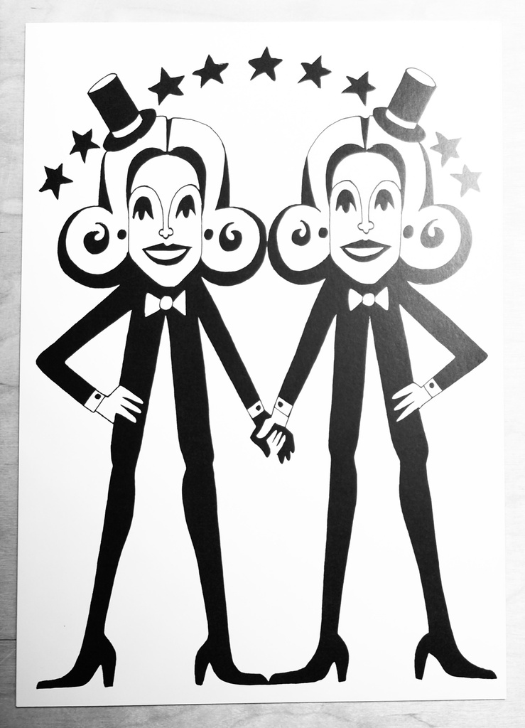 Druckgrafik "Twins" A4