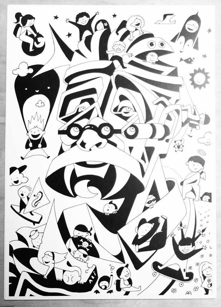 Druckgrafik "Ali" A4