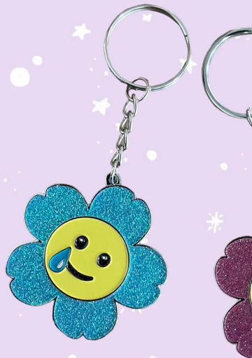 [HP007523] Flower Schlüsselanhänger Blau Blume