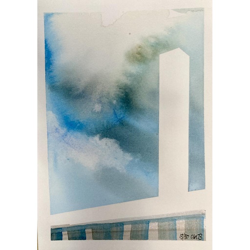 [HP007815] Kunstdruck Aquarell "Mutti, wann fahren wir wieder nach Hause?" 001 