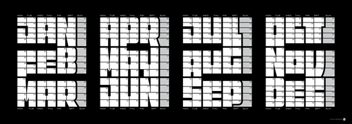 [PR/04768] DJ DSL Kalender Typographisches Kalendarium 2026