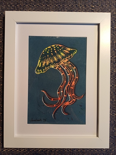 [PR/04823] Qualle 2 Linolschnitt