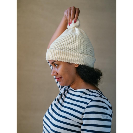 [209572] Pudelmütze Wollweiss